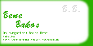 bene bakos business card